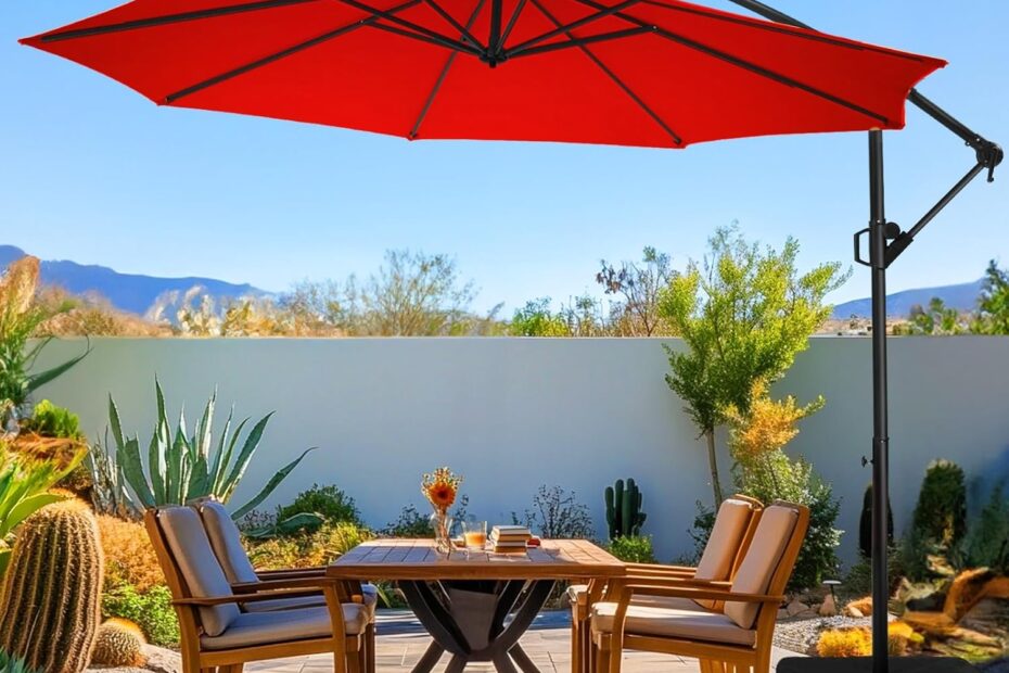 Stay Cool in Style: Review of the wikiwiki 10ft Patio Umbrella with Base