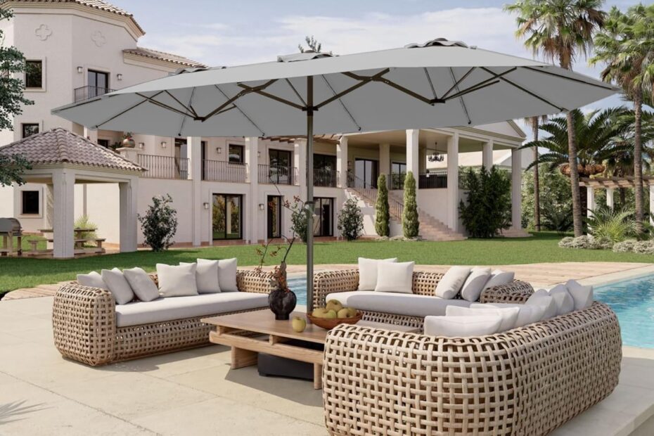 Stay Cool in Style: The Ultimate Review of the 15FT Double Sided Patio Umbrella