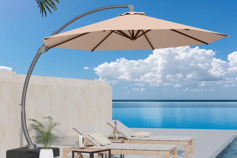 Stay Cool & Stylish: Kingdura 11ft Cantilever Patio Umbrella Review
