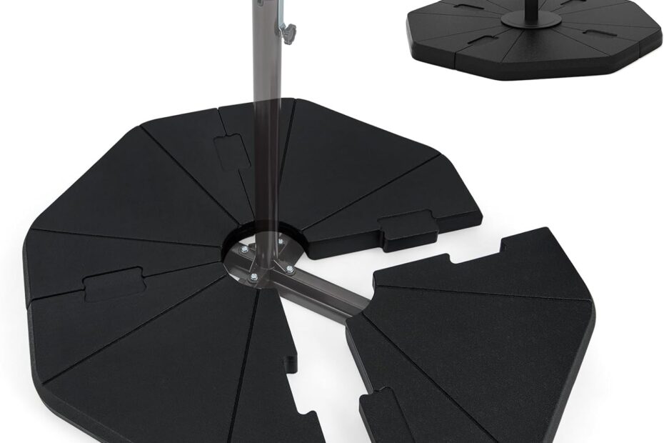 Sturdy Shade: Review of the Tangkula 4-Piece Heavy Duty Umbrella Base