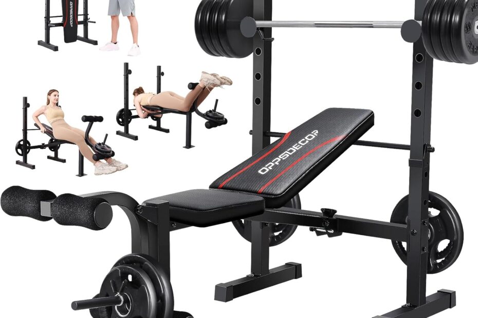 Transform Your Home Gym: OPPSDECOR Adjustable Weight Bench Set Review