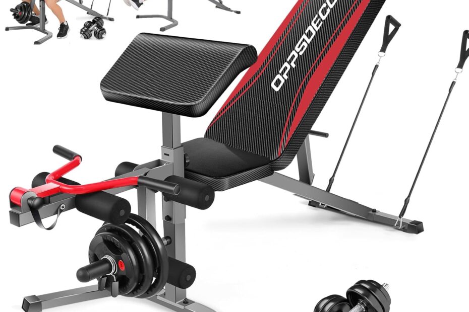 Transform Your Home Workouts: OPPSDECOR 900LBS Adjustable Weight Bench Set Reviewed!