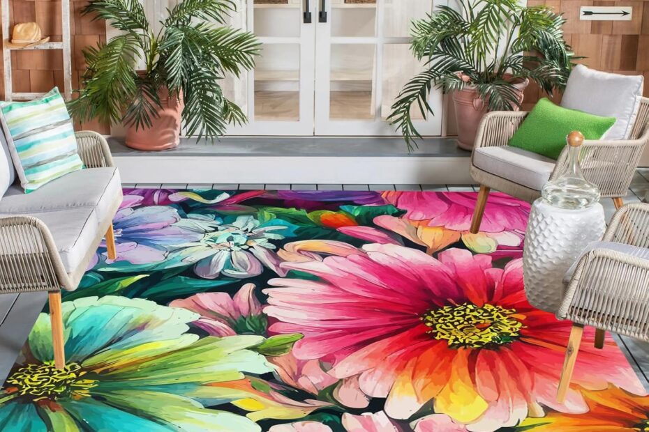 Transform Your Outdoor Space: Lux Washable Floral Area Rug Review