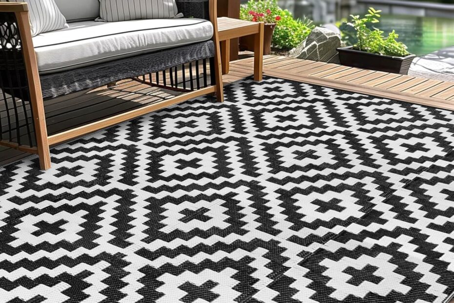 Transform Your Outdoors: Review of the 6x9 ft Waterproof Reversible Plastic Straw Rug