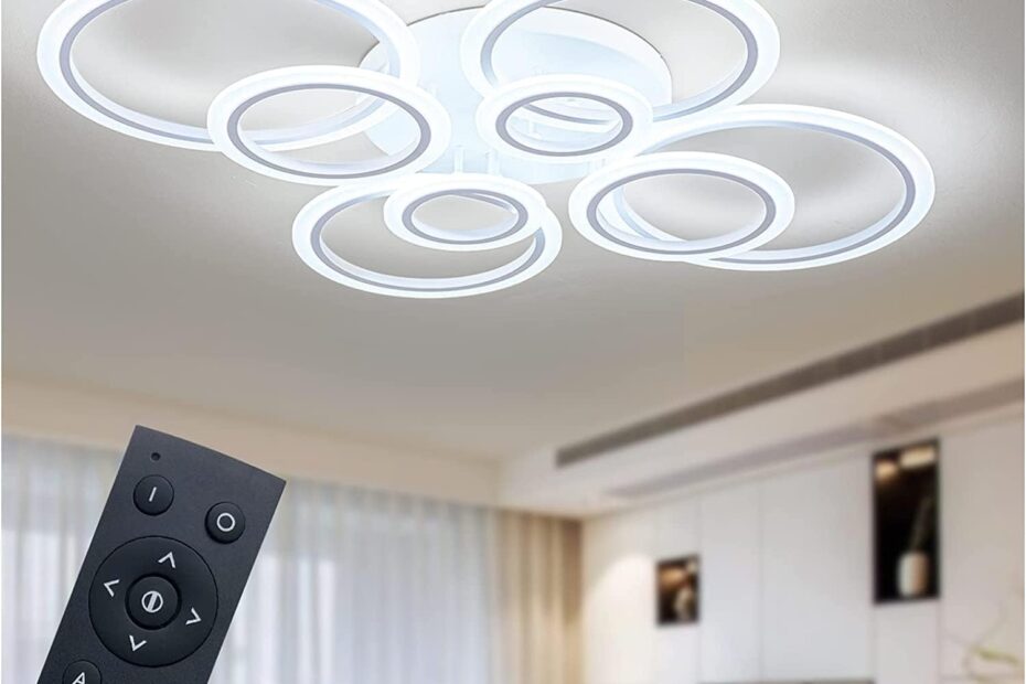 Transform Your Space with the Modern LED Ceiling Light: A Dimmable Chandelier That Shines!