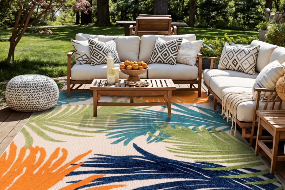 Transform Your Space with the Rugshop Multi Lucca Floral Area Rug: Durable Beauty for Indoors and Outdoors!