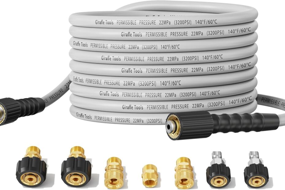 Unleash Power Cleaning: Giraffe Tools 50FT Pressure Washer Hose Review