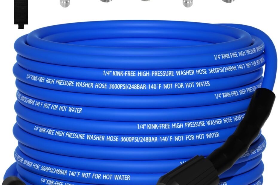 Unleash the Power: Kink Resistant 50FT Pressure Washer Hose Review