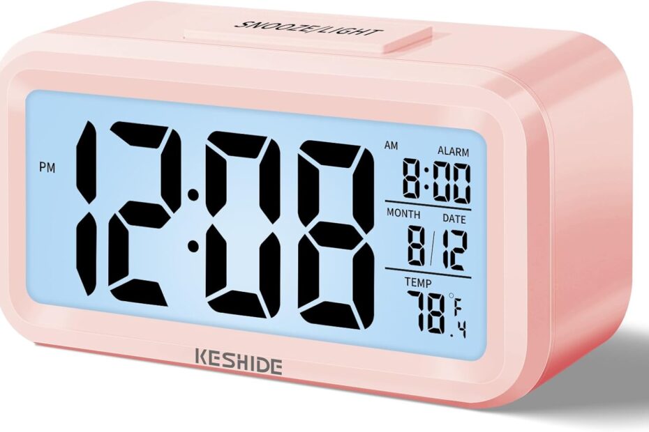 Wake Up Bright: Review of the Pink Night Light Digital Alarm Clock for Heavy Sleepers and Kids